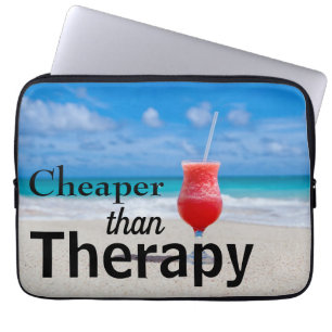 Housse Pour Ordinateur Portable Belle et drôle de plage Typographie photo
