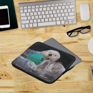 Housse Pour Ordinateur Portable Belle Loutres de mer joueuses