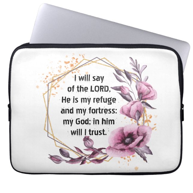 Housse Pour Ordinateur Portable Belle manche portable Psalm 91 (Devant)