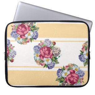 Housse Pour Ordinateur Portable Belle motif sans couture fleurie avec hydrangea p