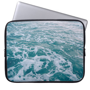 Housse Pour Ordinateur Portable Belle vague de marbre de mer texturehipster, backg
