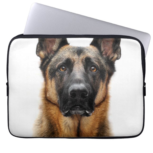 Housse Pour Ordinateur Portable Berger allemand assis (Devant)