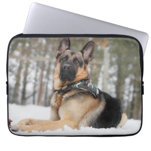 Housse Pour Ordinateur Portable Berger Allemand En Neige