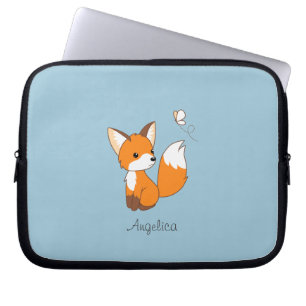 Housse Pour Ordinateur Portable Beurre à regarder de la petite Fox mignonne