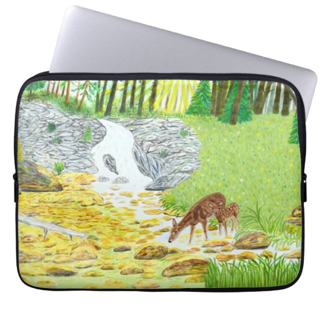 Housse Pour Ordinateur Portable Biche et faon (Devant)