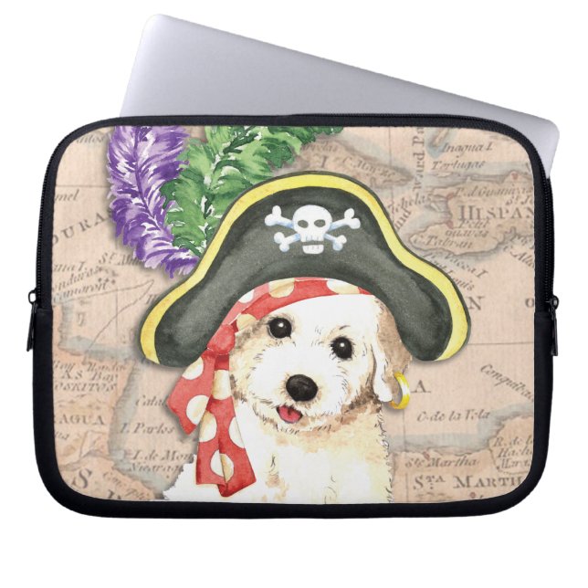 Housse Pour Ordinateur Portable Bichon Frise Pirate (Devant)