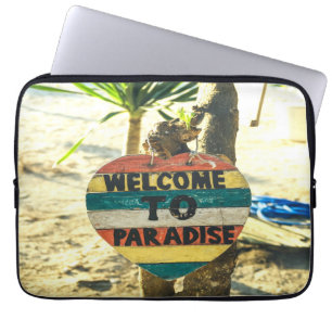 Housse Pour Ordinateur Portable Bienvenue à paradise Beach Ocean