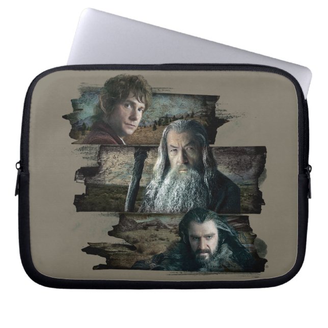 Housse Pour Ordinateur Portable BILBO BAGGINS™, Gandalf, THORIN OAKENSHIELD™ (Devant)