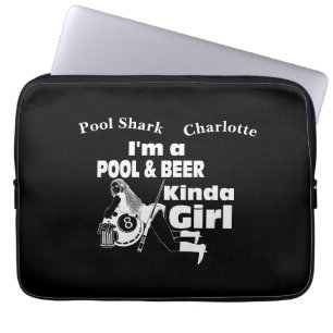 Housse Pour Ordinateur Portable Billard et citation de bière avec Vibe Rétro