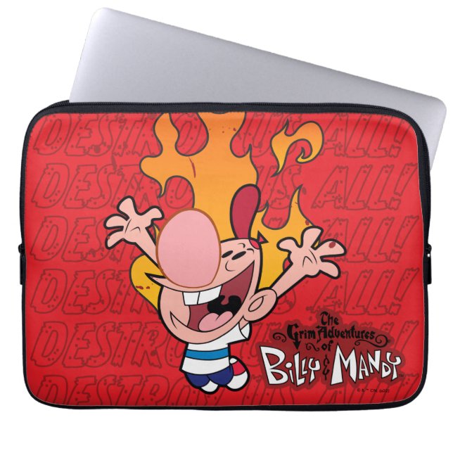 Housse Pour Ordinateur Portable Billy & Mandy - Nous détruire tous (Devant)
