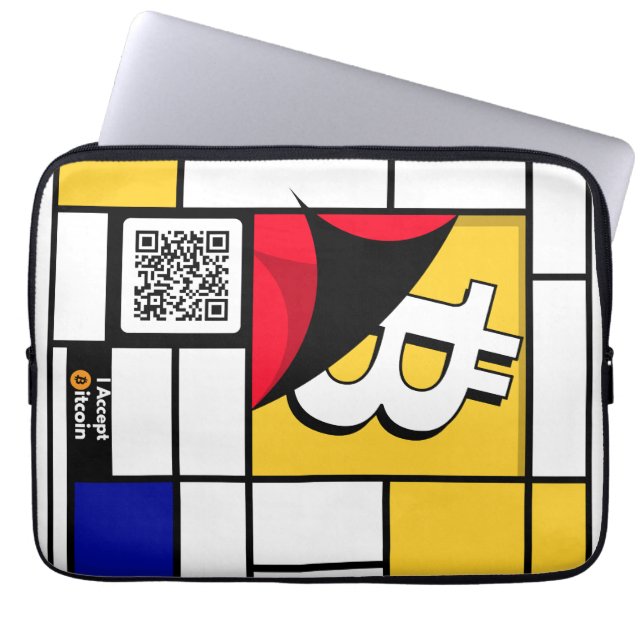 Housse Pour Ordinateur Portable Bitcoin élégant - Btc crypto (Devant)
