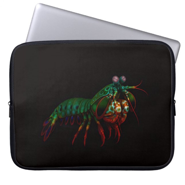 Housse Pour Ordinateur Portable Black 4 Luxe Laptop Sleeve, Mantis Shrimp (Devant)