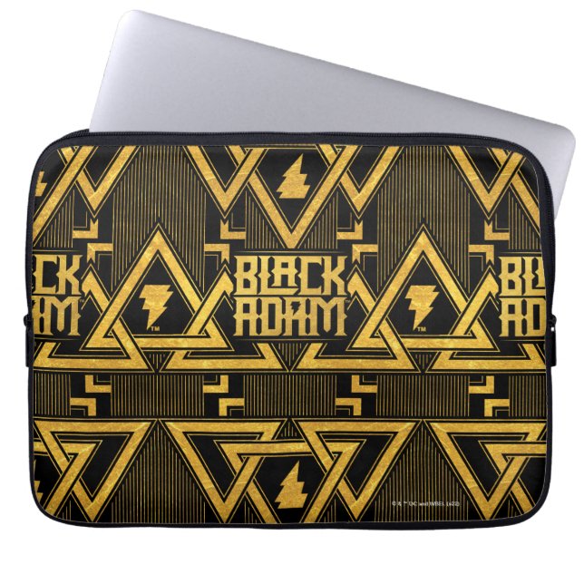 Housse Pour Ordinateur Portable Black Adam Lightning Bolt Motif triangulaire (Devant)