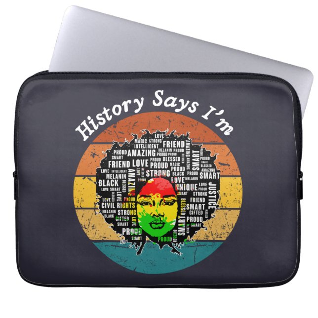 Housse Pour Ordinateur Portable Black Afro Woman (Devant)