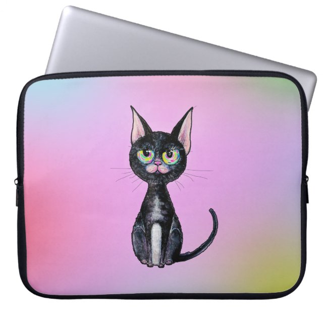 Housse Pour Ordinateur Portable Black Cat (Devant)