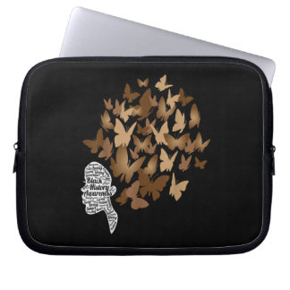 Housse Pour Ordinateur Portable Black Woman Afro Butterfly Black History Month