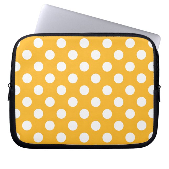 Housse Pour Ordinateur Portable Blanchir les pois sur le jaune (Devant)