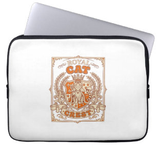 Housse Pour Ordinateur Portable Blason de chat royal Chat Héraldique Armoiries Vin