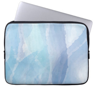 Housse Pour Ordinateur Portable Bleu, abstrait, cool couleur de l'eau brosse art