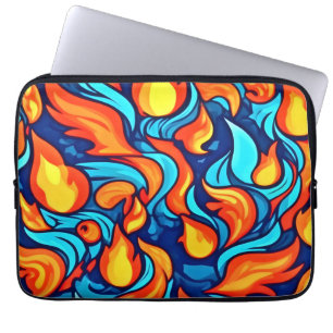 Housse Pour Ordinateur Portable Bleu flamboyant abstrait