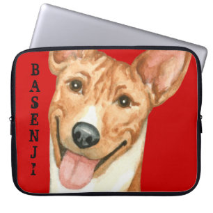 Housse Pour Ordinateur Portable Bloc de couleurs Basenji