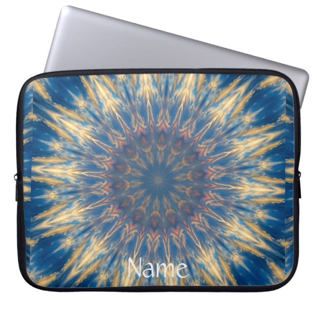 Housse Pour Ordinateur Portable Blue Chakra Kaleidoscope Thunder_Cove (Devant)
