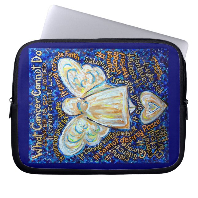 Housse Pour Ordinateur Portable Blue Gold Cancer ne peut pas Angel Ordinateur Slee (Devant)