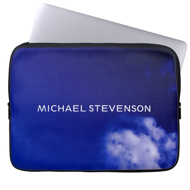 Housse Pour Ordinateur Portable Blue Sky Unique Chic Moderne Minimal (Devant)