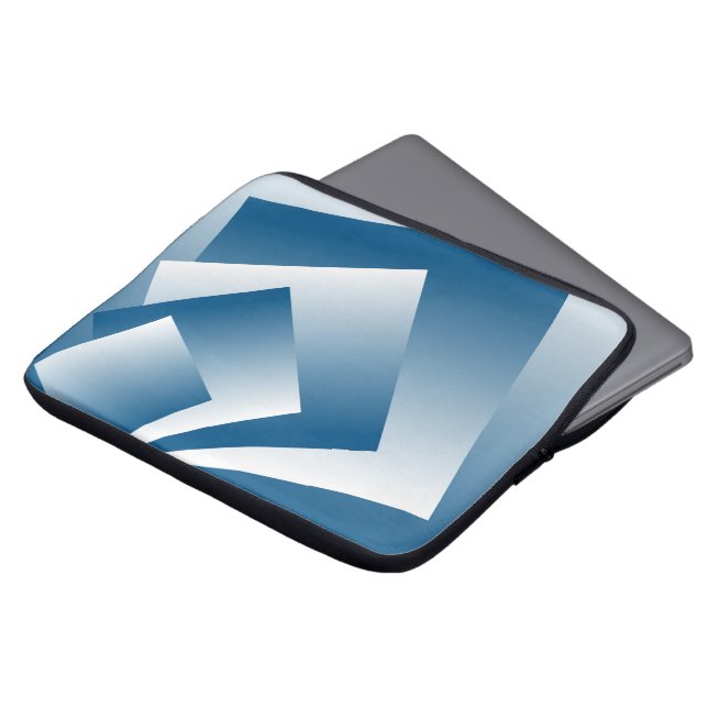 Housse Pour Ordinateur Portable Blue Teal geometry (Devant haut)