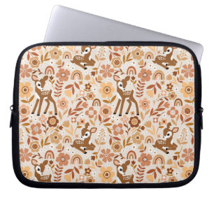 Housse Pour Ordinateur Portable Boeuf mignon cerf modèle floral