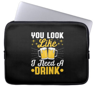 Housse Pour Ordinateur Portable Boire De Bière J'Ai Besoin D'Un Verre Bière Annive