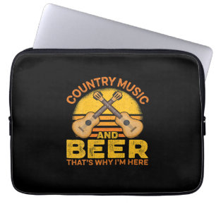 Housse Pour Ordinateur Portable Boire De Bières Musique De Pays Et Bière Anniversa