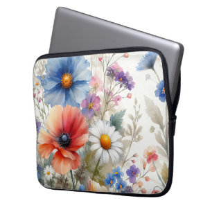 Housse Pour Ordinateur Portable Bonanza Floral Une Extravaganza de Fête des Pétale