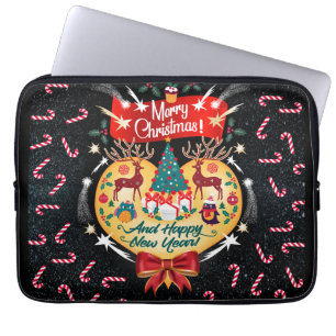 Housse Pour Ordinateur Portable Bonbons de Noël