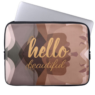 Housse Pour Ordinateur Portable "Bonjour belle"
