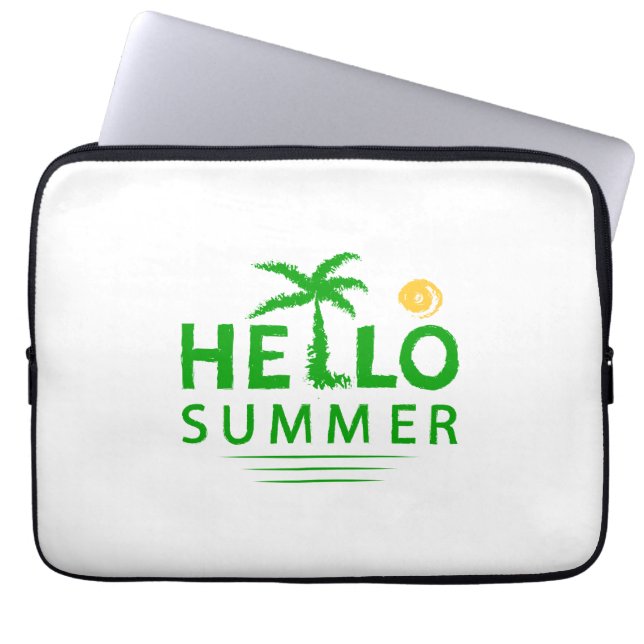 Housse Pour Ordinateur Portable Bonjour été (Devant)