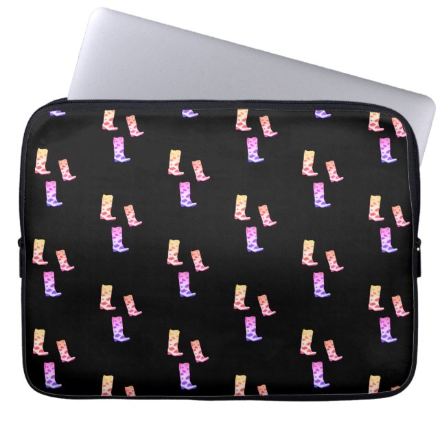 Housse Pour Ordinateur Portable Boot Scoot Laptop Sleeve (Black) (Devant)