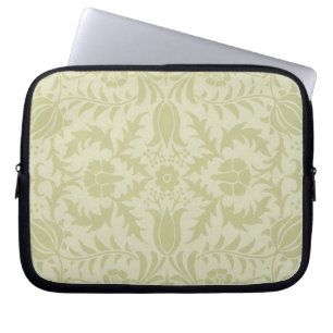 Housse Pour Ordinateur Portable Borage vintage vert tendre damas de William Morris
