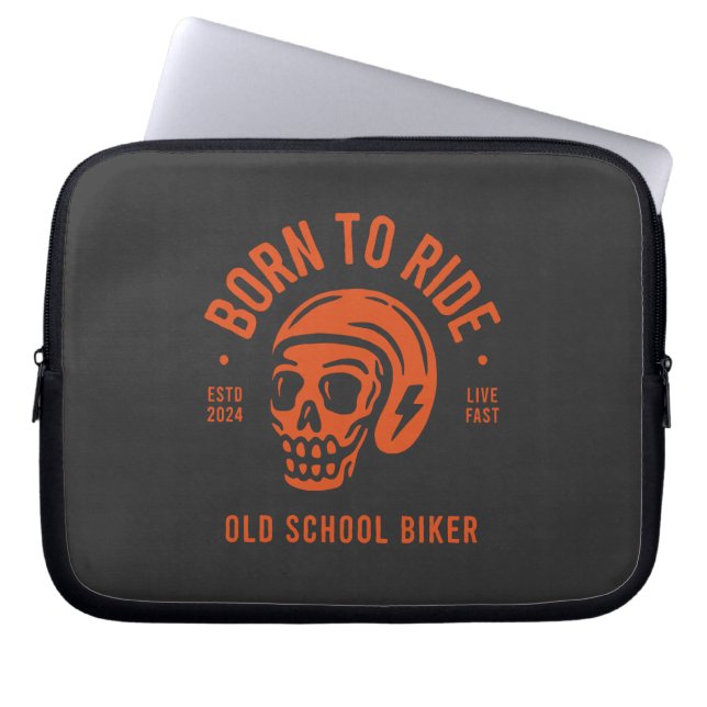 Housse Pour Ordinateur Portable Born to Ride (Devant)