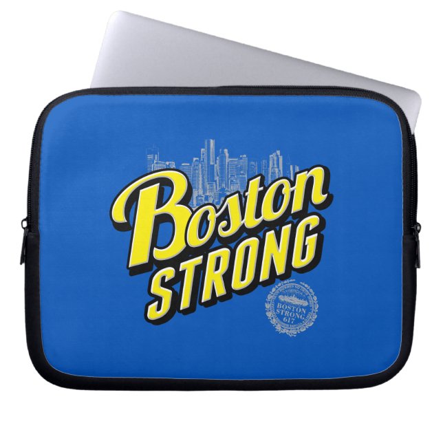 Housse Pour Ordinateur Portable Boston City Strong se souvient du Décor (Devant)