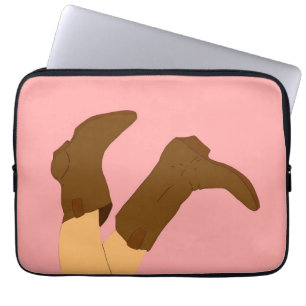 Housse Pour Ordinateur Portable Bottes Cowboy