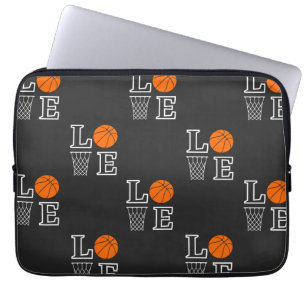Housse Pour Ordinateur Portable Boucles de basket-ball, Lecteur de basket-ball Cad