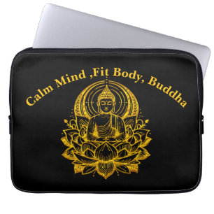 Housse Pour Ordinateur Portable Bouddha en méditation dans le lotus 