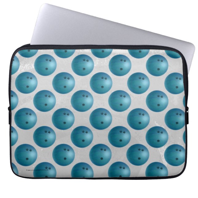 Housse Pour Ordinateur Portable Boule de Bowling Bleue (Devant)