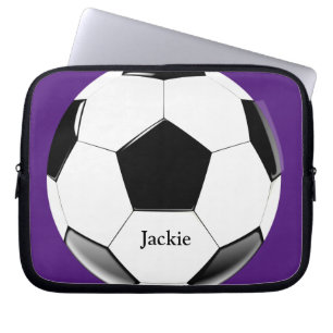 Housse Pour Ordinateur Portable Boule de football avec nom Portable Electronique S