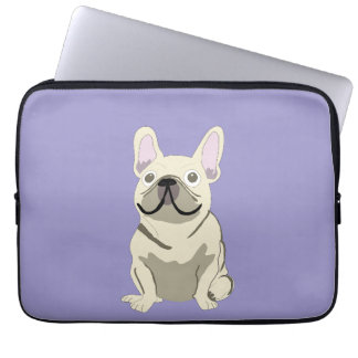 Housse Pour Ordinateur Portable Bouledogue français crème, 