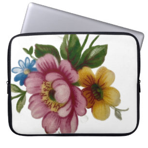 Housse Pour Ordinateur Portable Bouquet Floral de Tasse à Thé