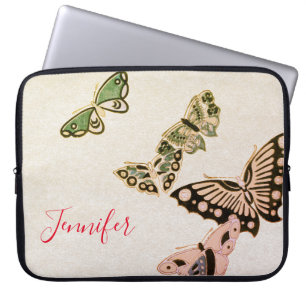 HOUSSE POUR ORDINATEUR PORTABLE BOUTEILLES JAPONAISES NOM PERSONNALISÉ NEOPRENE CO