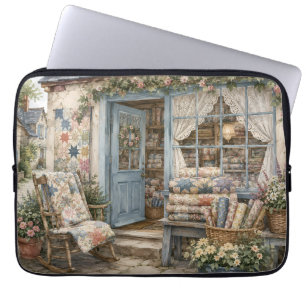 Housse Pour Ordinateur Portable Boutique de Courtepoint Cottagecore Français Aquar