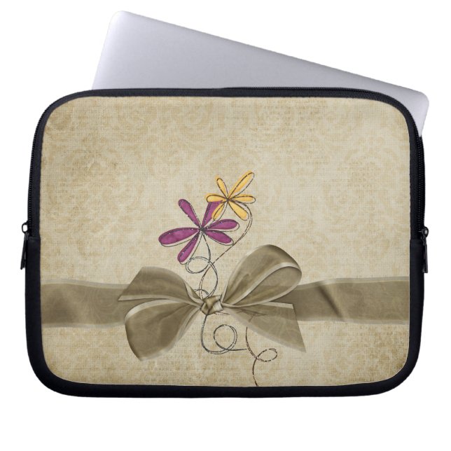 Housse Pour Ordinateur Portable Bow sur damon doux (Devant)